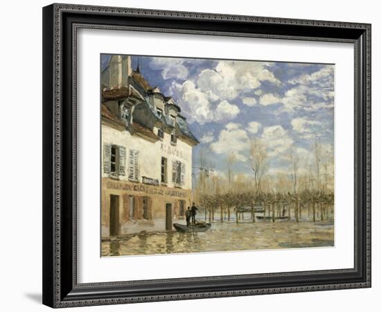 Boat In The Flood-Alfred Sisley-Framed Giclee Print