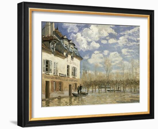 Boat In The Flood-Alfred Sisley-Framed Giclee Print