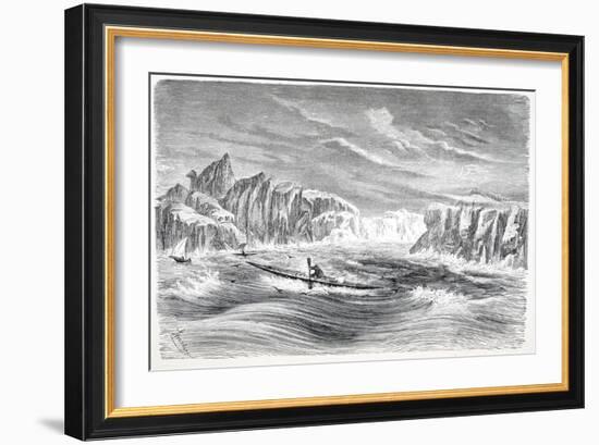 Boat Journeys with Canoes, Pub. London 1874-null-Framed Giclee Print