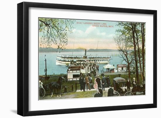 Boat Landing, Grand Rapids, Michigan-null-Framed Art Print