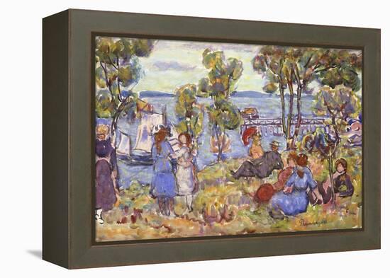 Boat Landing, Nahant Massachusetts-Maurice Brazil Prendergast-Framed Premier Image Canvas