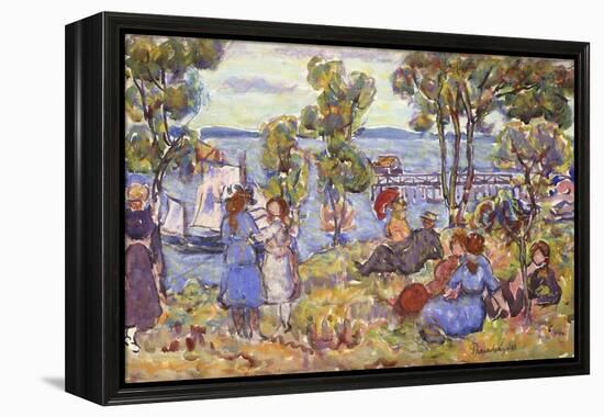 Boat Landing, Nahant Massachusetts-Maurice Brazil Prendergast-Framed Premier Image Canvas