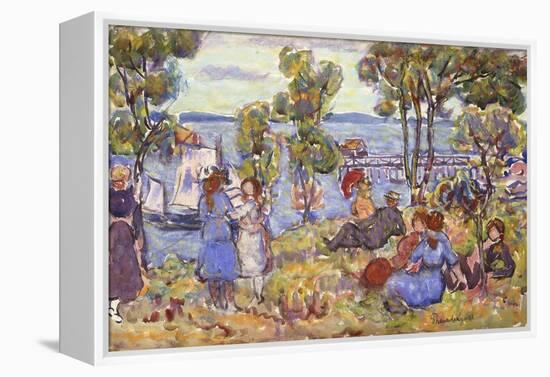 Boat Landing, Nahant Massachusetts-Maurice Brazil Prendergast-Framed Premier Image Canvas