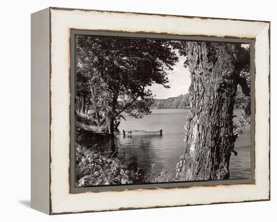 Boat Landing on the Banks of the Hudson River-Margaret Bourke-White-Framed Premier Image Canvas