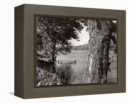 Boat Landing on the Banks of the Hudson River-Margaret Bourke-White-Framed Premier Image Canvas