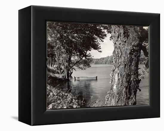 Boat Landing on the Banks of the Hudson River-Margaret Bourke-White-Framed Premier Image Canvas