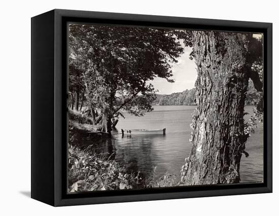 Boat Landing on the Banks of the Hudson River-Margaret Bourke-White-Framed Premier Image Canvas