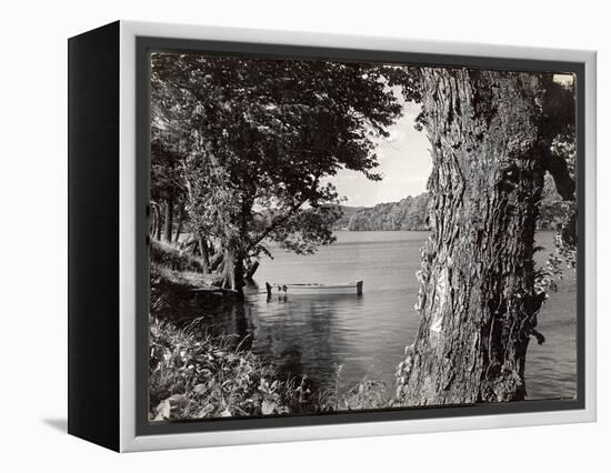 Boat Landing on the Banks of the Hudson River-Margaret Bourke-White-Framed Premier Image Canvas