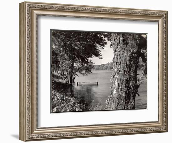 Boat Landing on the Banks of the Hudson River-Margaret Bourke-White-Framed Photographic Print