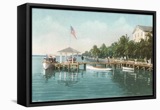 Boat Landing, Palm Beach, Florida-null-Framed Stretched Canvas