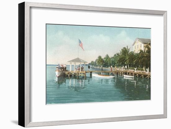 Boat Landing, Palm Beach, Florida-null-Framed Art Print