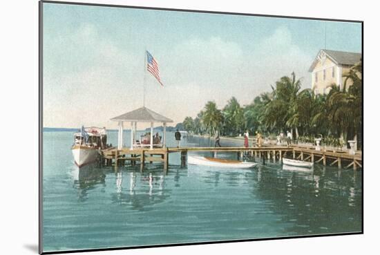 Boat Landing, Palm Beach, Florida-null-Mounted Art Print