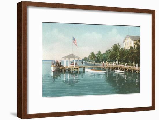 Boat Landing, Palm Beach, Florida-null-Framed Art Print