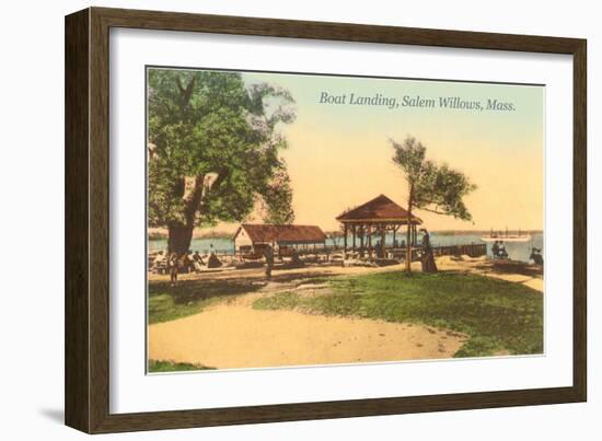 Boat Landing, Salem Willows, Mass.-null-Framed Art Print