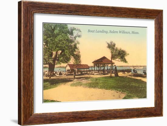 Boat Landing, Salem Willows, Mass.-null-Framed Art Print