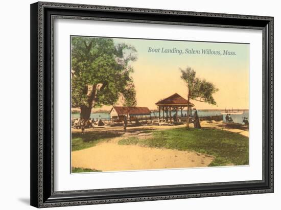 Boat Landing, Salem Willows, Mass.-null-Framed Art Print