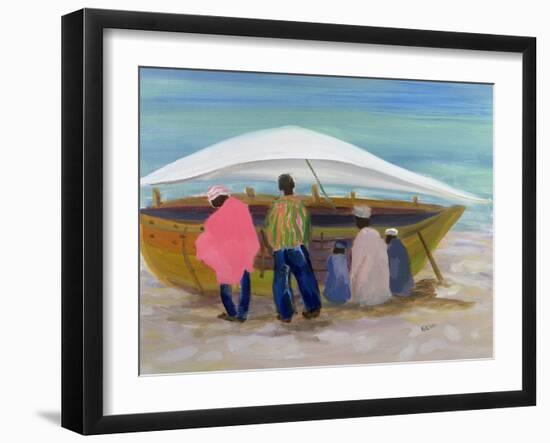 Boat Mending-Kate Yates-Framed Giclee Print