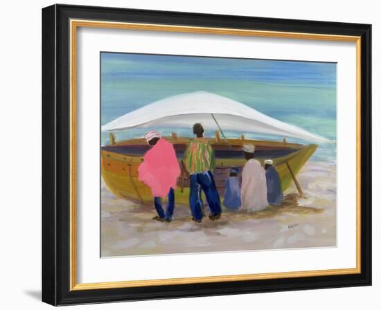 Boat Mending-Kate Yates-Framed Giclee Print