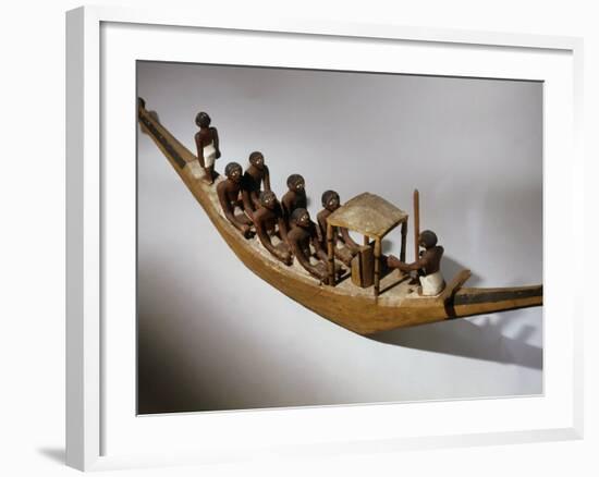 Boat, Model, Painted Wood c. 2000 BC Middle Kingdom Egyptian-null-Framed Photographic Print