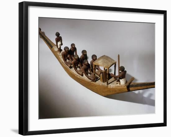 Boat, Model, Painted Wood c. 2000 BC Middle Kingdom Egyptian-null-Framed Photographic Print