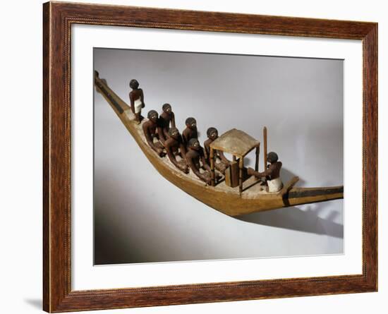 Boat, Model, Painted Wood c. 2000 BC Middle Kingdom Egyptian-null-Framed Photographic Print