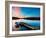 Boat Near Pier over a Idyllic Lake-Utterstr?m Photography-Framed Photographic Print