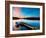 Boat Near Pier over a Idyllic Lake-Utterstr?m Photography-Framed Photographic Print