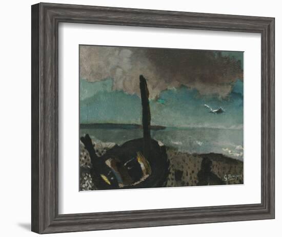 Boat on a Shore in Brittany-Georges Braque-Framed Art Print