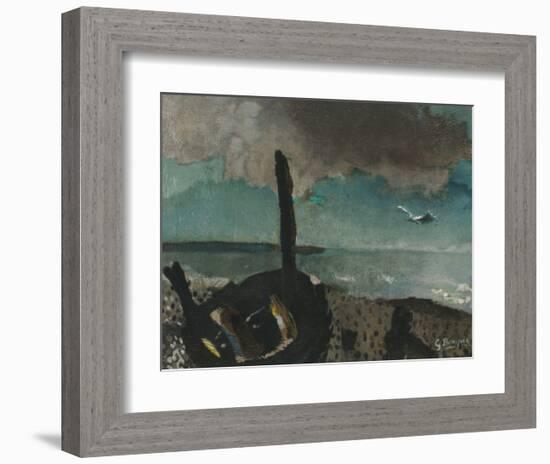 Boat on a Shore in Brittany-Georges Braque-Framed Art Print