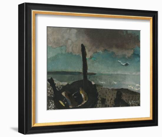 Boat on a Shore in Brittany-Georges Braque-Framed Art Print