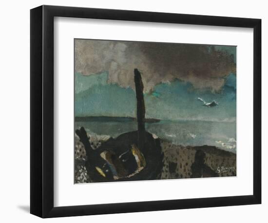 Boat on a Shore in Brittany-Georges Braque-Framed Art Print