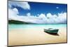 Boat on Beach Mahe Island, Seychelles-Iakov Kalinin-Mounted Photographic Print