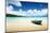 Boat on Beach Mahe Island, Seychelles-Iakov Kalinin-Mounted Photographic Print