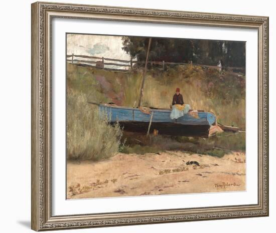 Boat on beach, Queenscliff-Tom Roberts-Framed Giclee Print