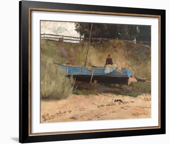 Boat on beach, Queenscliff-Tom Roberts-Framed Giclee Print