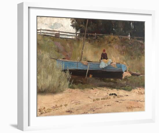 Boat on beach, Queenscliff-Tom Roberts-Framed Giclee Print