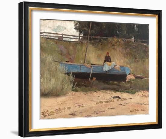 Boat on beach, Queenscliff-Tom Roberts-Framed Giclee Print