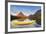 Boat on Calm Morning at Two Medicine Lake in Glacier National Park, Montana-Chuck Haney-Framed Photographic Print