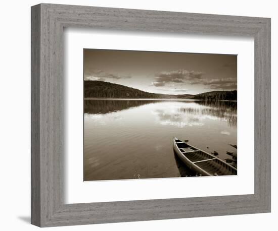 Boat on Lake in New Hampshire, New England, USA-Peter Adams-Framed Photographic Print