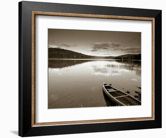 Boat on Lake in New Hampshire, New England, USA-Peter Adams-Framed Photographic Print