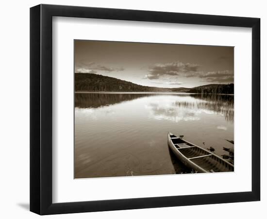 Boat on Lake in New Hampshire, New England, USA-Peter Adams-Framed Photographic Print