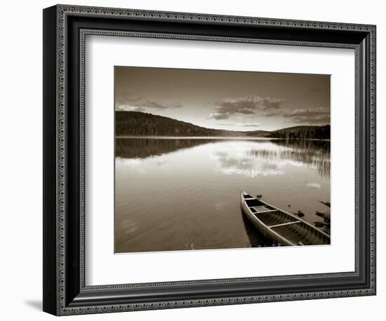 Boat on Lake in New Hampshire, New England, USA-Peter Adams-Framed Photographic Print