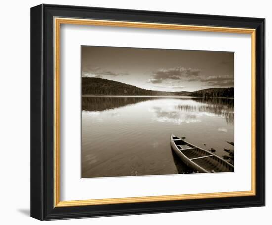 Boat on Lake in New Hampshire, New England, USA-Peter Adams-Framed Photographic Print