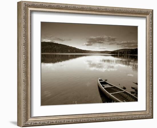 Boat on Lake in New Hampshire, New England, USA-Peter Adams-Framed Photographic Print