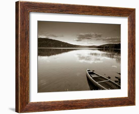 Boat on Lake in New Hampshire, New England, USA-Peter Adams-Framed Photographic Print