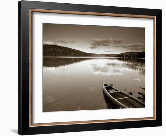 Boat on Lake in New Hampshire, New England, USA-Peter Adams-Framed Photographic Print