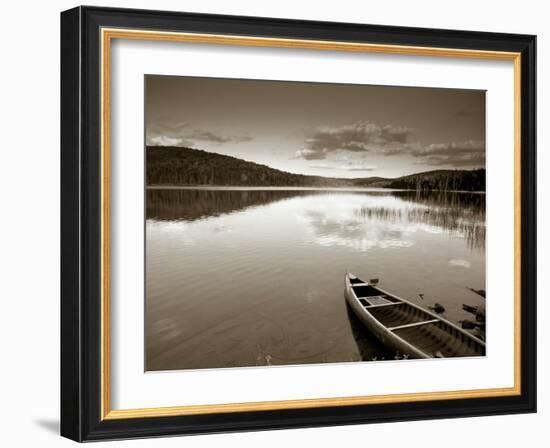 Boat on Lake in New Hampshire, New England, USA-Peter Adams-Framed Photographic Print