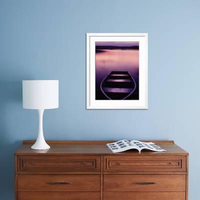 Boat On Otter Lake Poconos Pa Photographic Print By Rudi Von