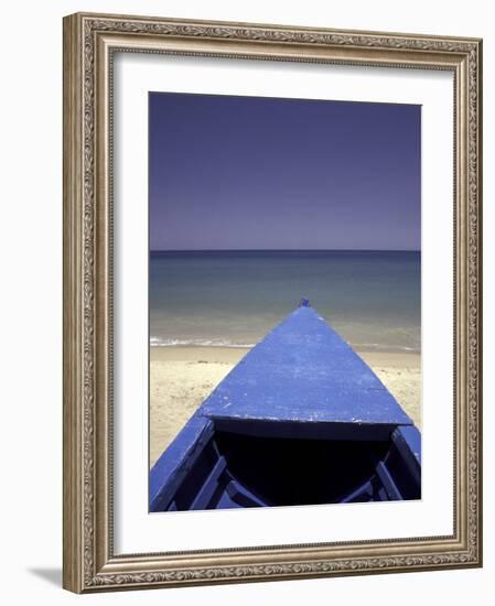 Boat on Pinney Beach, Nevis, Caribbean-Robin Hill-Framed Photographic Print