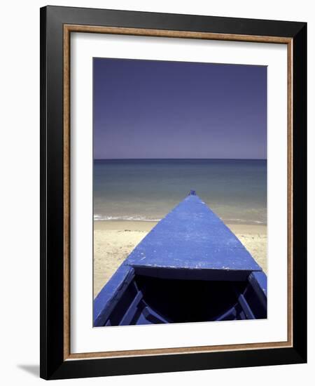 Boat on Pinney Beach, Nevis, Caribbean-Robin Hill-Framed Photographic Print